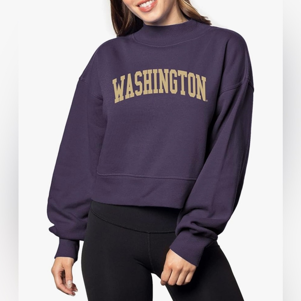 chicka-d Women's Haily Sweatshirt Washington Huskies Purple Size Large